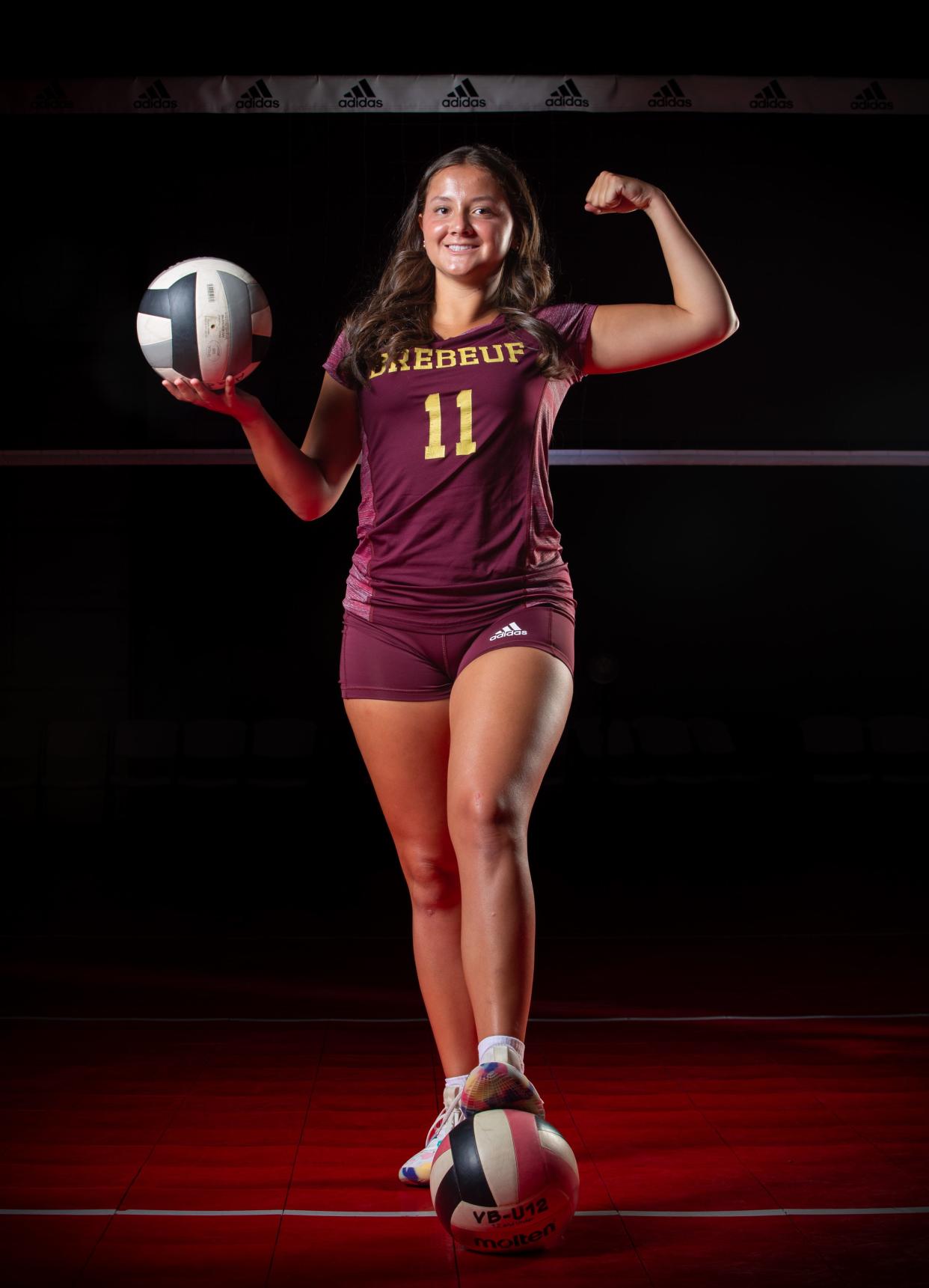 Lexi Gin from Brebeuf Jesuit High School is photographed for the 2024 IndyStar Girls Volleyball Super Team on Tuesday, August. 6, 2024, at The Academy Volleyball Club in Indianapolis.