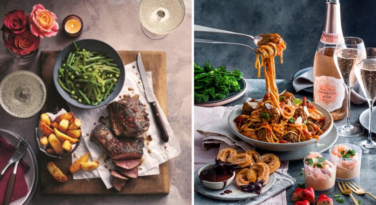 This year's Valentine's Day meal deals range from £18 to £20 (Tesco/M&S)