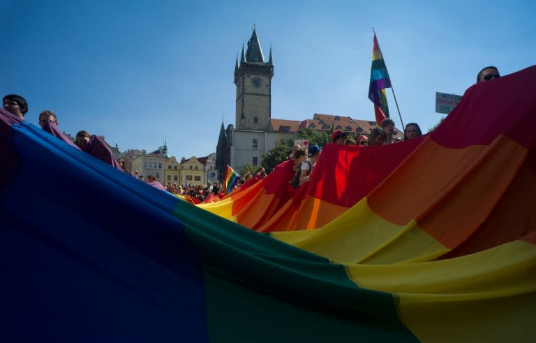 Previously, Czech same-sex couples were allowed to enter into 'registered partnerships' with more limited freedoms (MICHAL CIZEK)