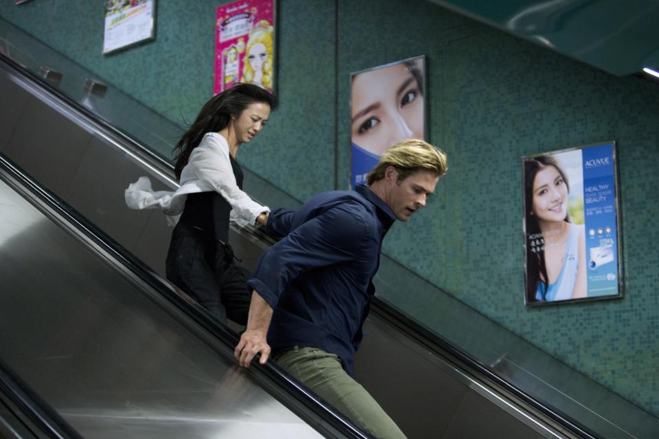 Tang Wei and Chris Hemsworth in "Blackhat"