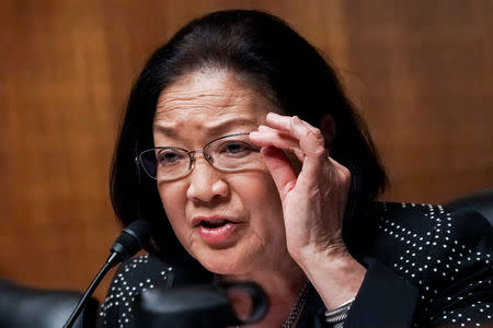 Senator Mazie Hirono (D-HI) speaks before a Senate Judiciary Constitution Subcommittee hearing titled "Stifling Free Speech: Technological Censorship and the Public Discourse." on Capitol Hill in Washington, U.S., April 10, 2019. REUTERS/Jeenah Moon
