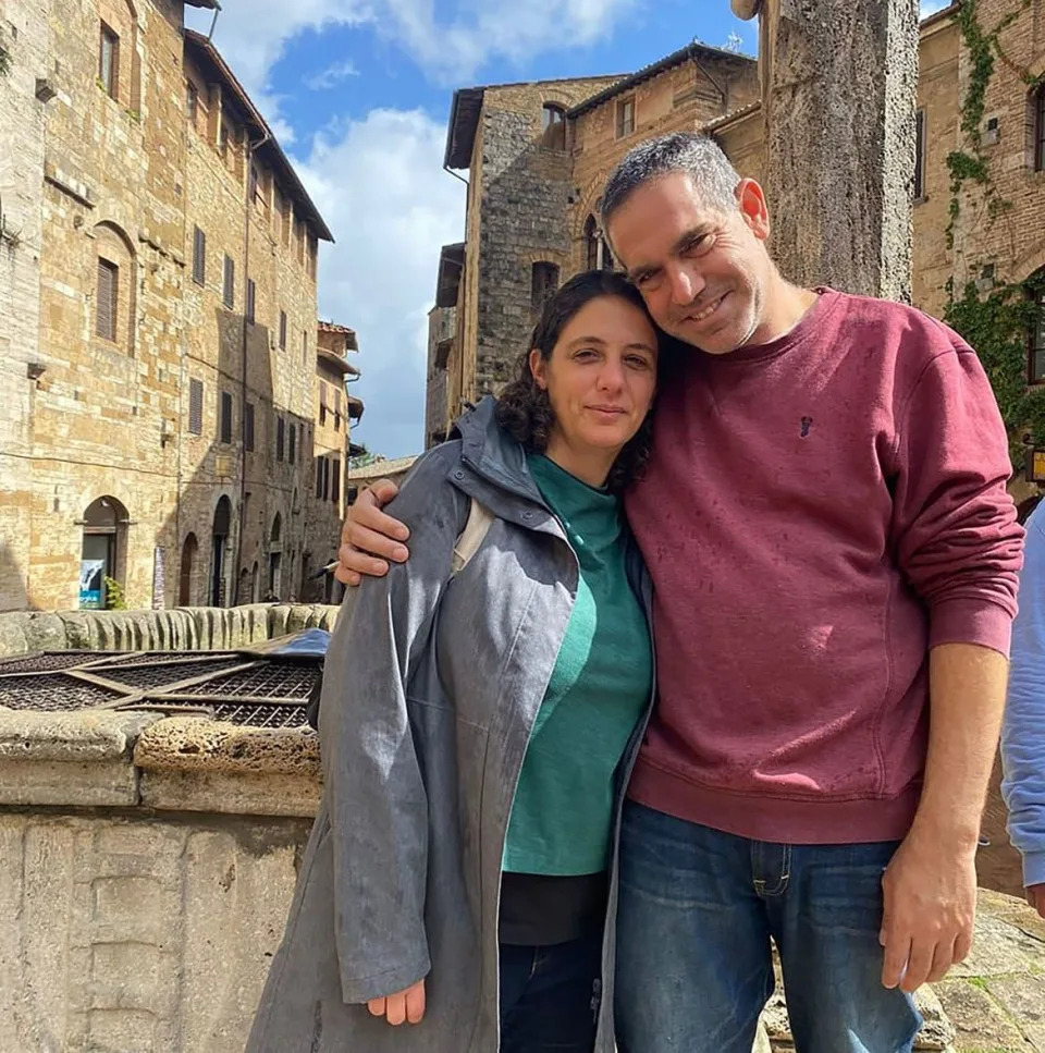 Ben Haffetz and his girlfriend Tal standing on a bridge