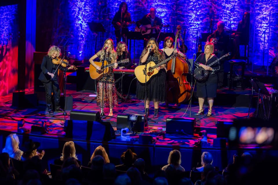 Sister Sadie performs during the 2023 Country Music Hall of Fame induction ceremony Sunday, October 22, 2023.