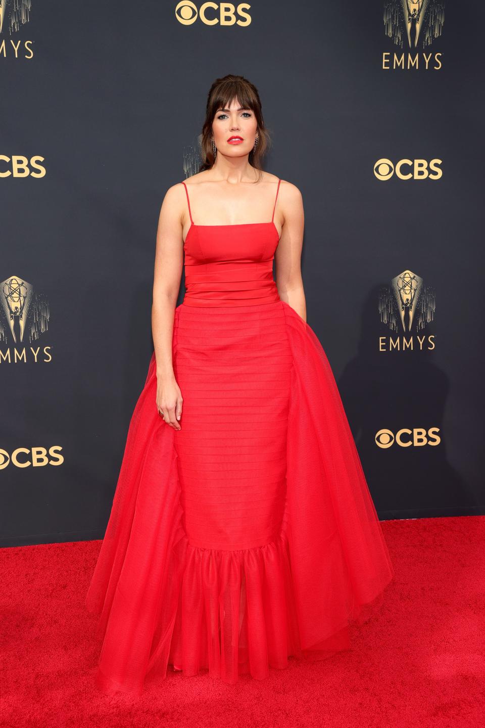 Mandy Moore attends the 2021 Emmys.