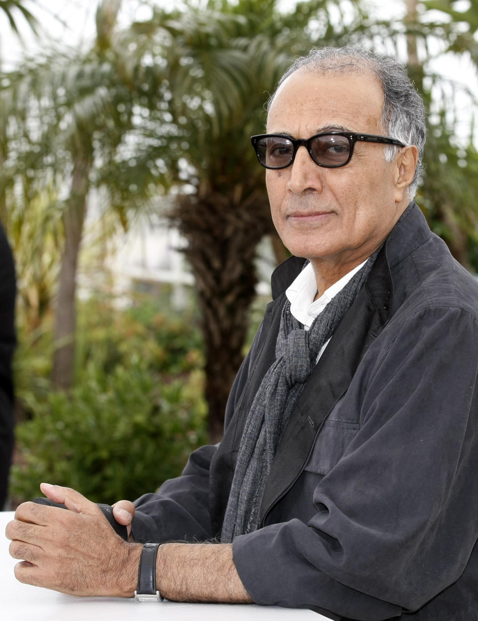 Director Abbas Kiarostami poses during a photo call for Like Somone in Love at the 65th international film festival, in Cannes, southern France, Monday, May 21, 2012. (AP Photo/Lionel Cironneau)