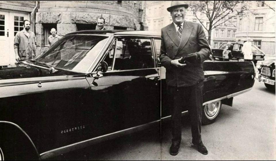 King Olav V and his 1967 Cadillac Sixty Special sedan. Image Credit: The Local Norway