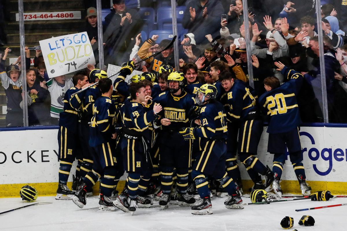 Michigan high school hockey finals Hartland holds off Trenton in OT