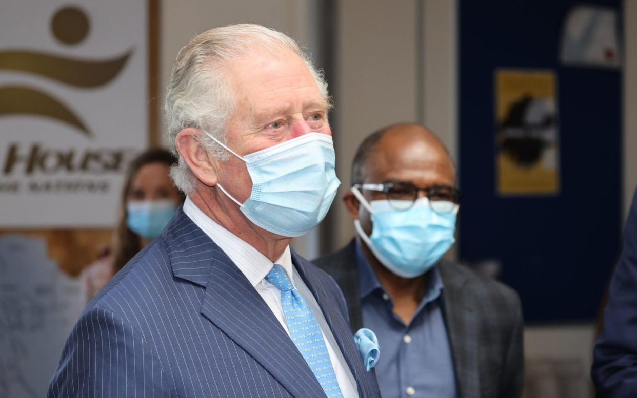 The Prince of Wales visits a pop-up NHS clinic at in north London on Tuesday - PA