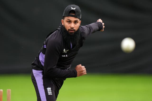 Adil Rashid bowls in the nets