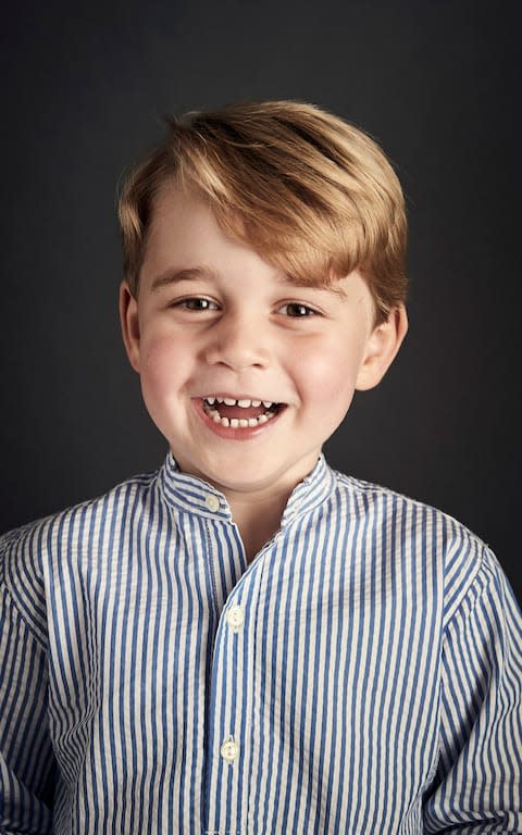 Prince George, pictured as he turned four, will start school on Thursday - Credit: Chris Jackson/PA Wire