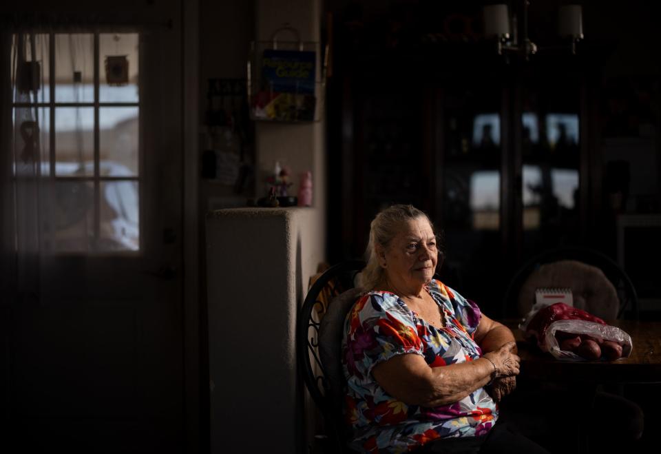 Norma Thornton poses for a photo at her home in Bullhead City, Ariz., while preparing a meal to give out to homeless people on Tuesday, Oct. 24, 2023. | Spenser Heaps, Deseret News