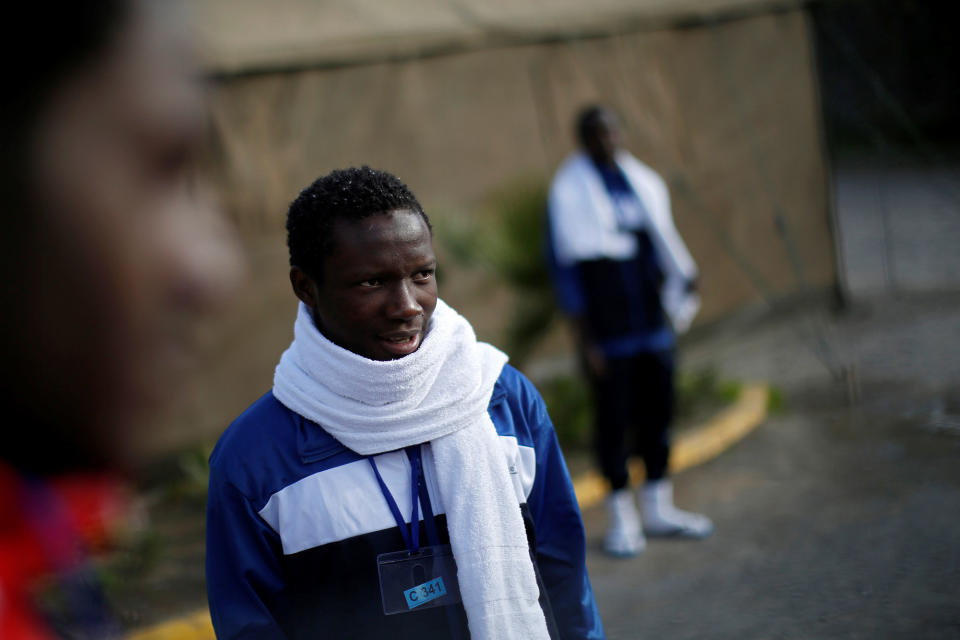 Migrants at the border in Spain’s North African enclave of Ceuta