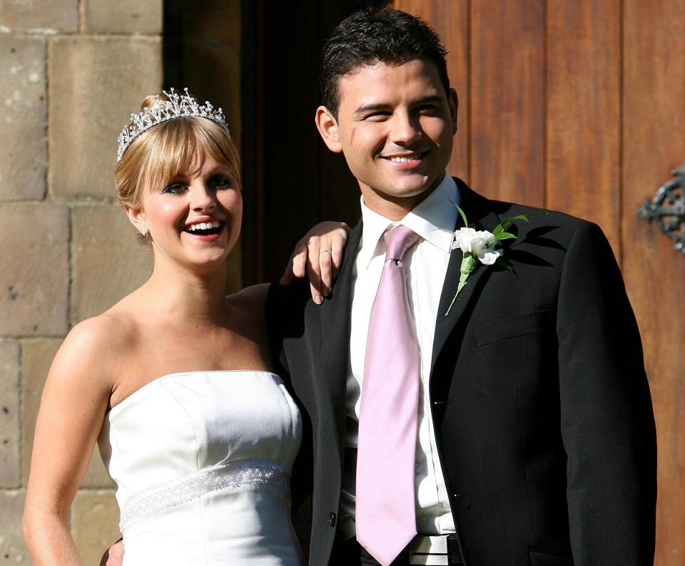 The Coronation Street wedding of Sarah Platt (Tina O'Brien) and Jason Grimshaw (Ryan Thomas) at St Marys Church, Prestwich, Manchester.