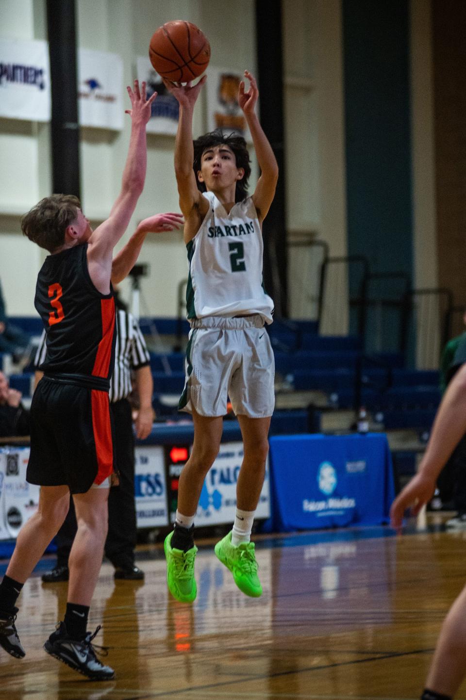 Spackenkill's Richard Decker shoots during the ninth annual officials versus cancer basketball tournament in Poughkeepsie, NY on Saturday, February 4, 2023. Spackenkill defeated Marlboro. KELLY MARSH/FOR THE TIMES HERALD-RECORD