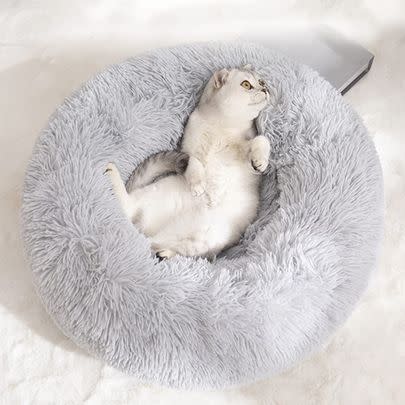 This plush pet bed