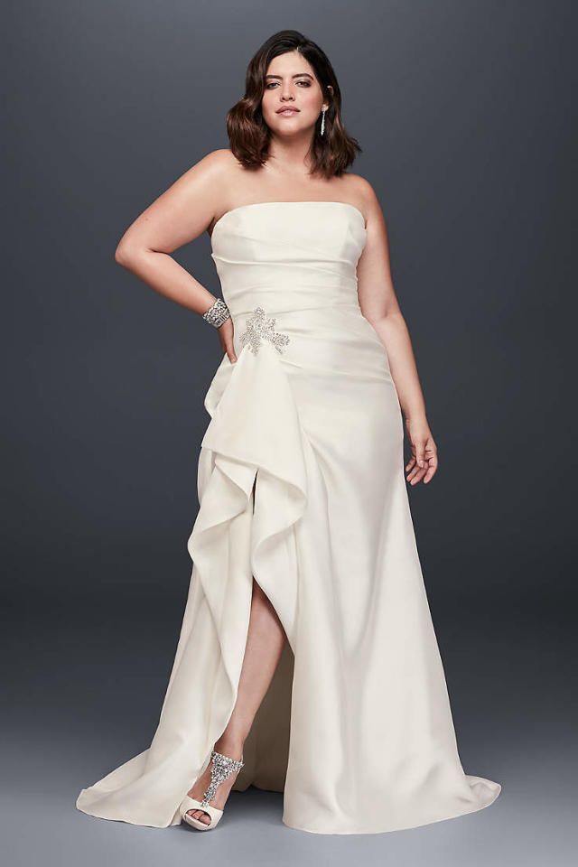 As-Is Draped Plus Size Corset Wedding Dress |