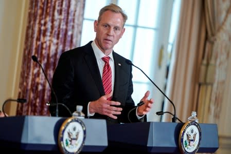 FILE PHOTO: Acting U.S. Secretary of Defense Patrick Shanahan speak to the media at the State Department in Washington