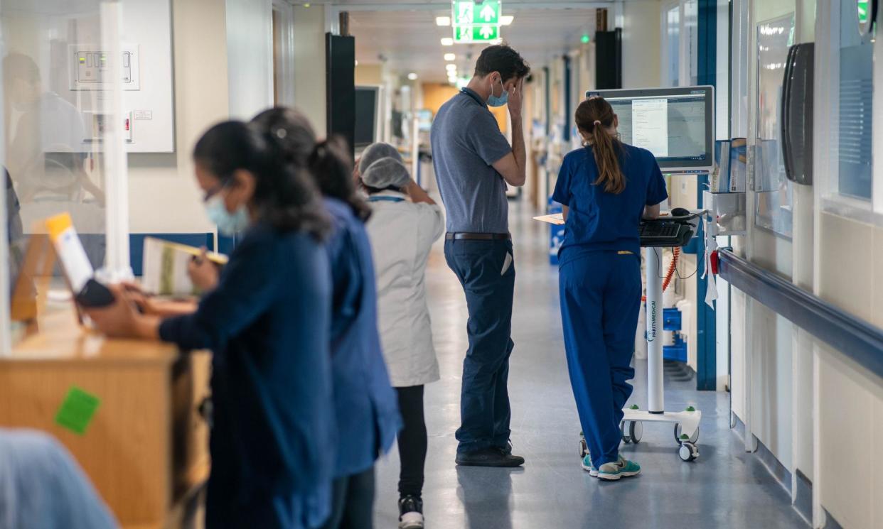 <span>Almost half of the doctors questioned felt anxious about starting to perform clinical duties in the UK.</span><span>Photograph: Jeff Moore/PA</span>