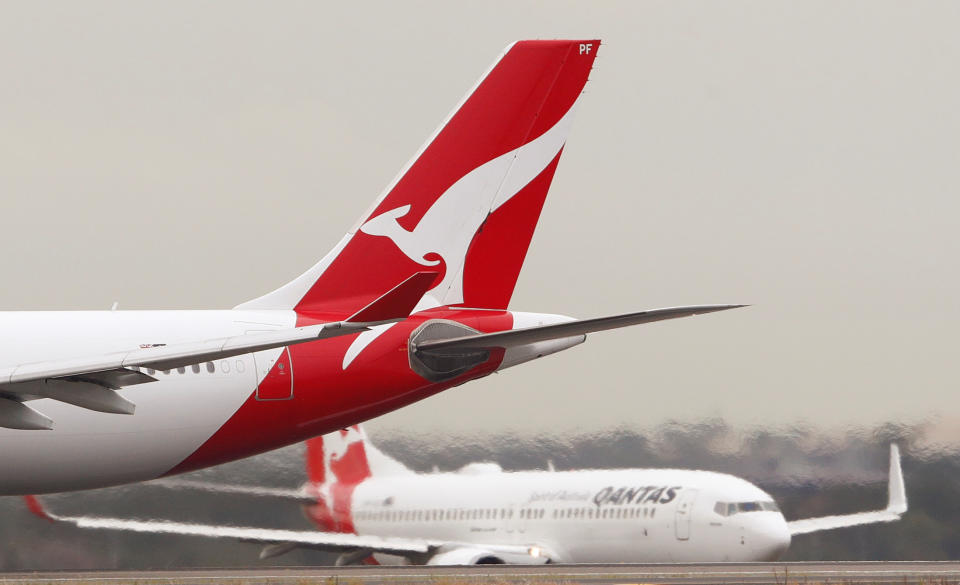 Qantas planes at airport