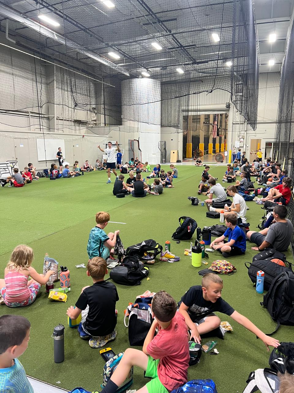 Campers participate in the "Ballin' on Break" basketball camp at Action Sports and Community Center in South Lyon on Wednesday, June 21, 2023.