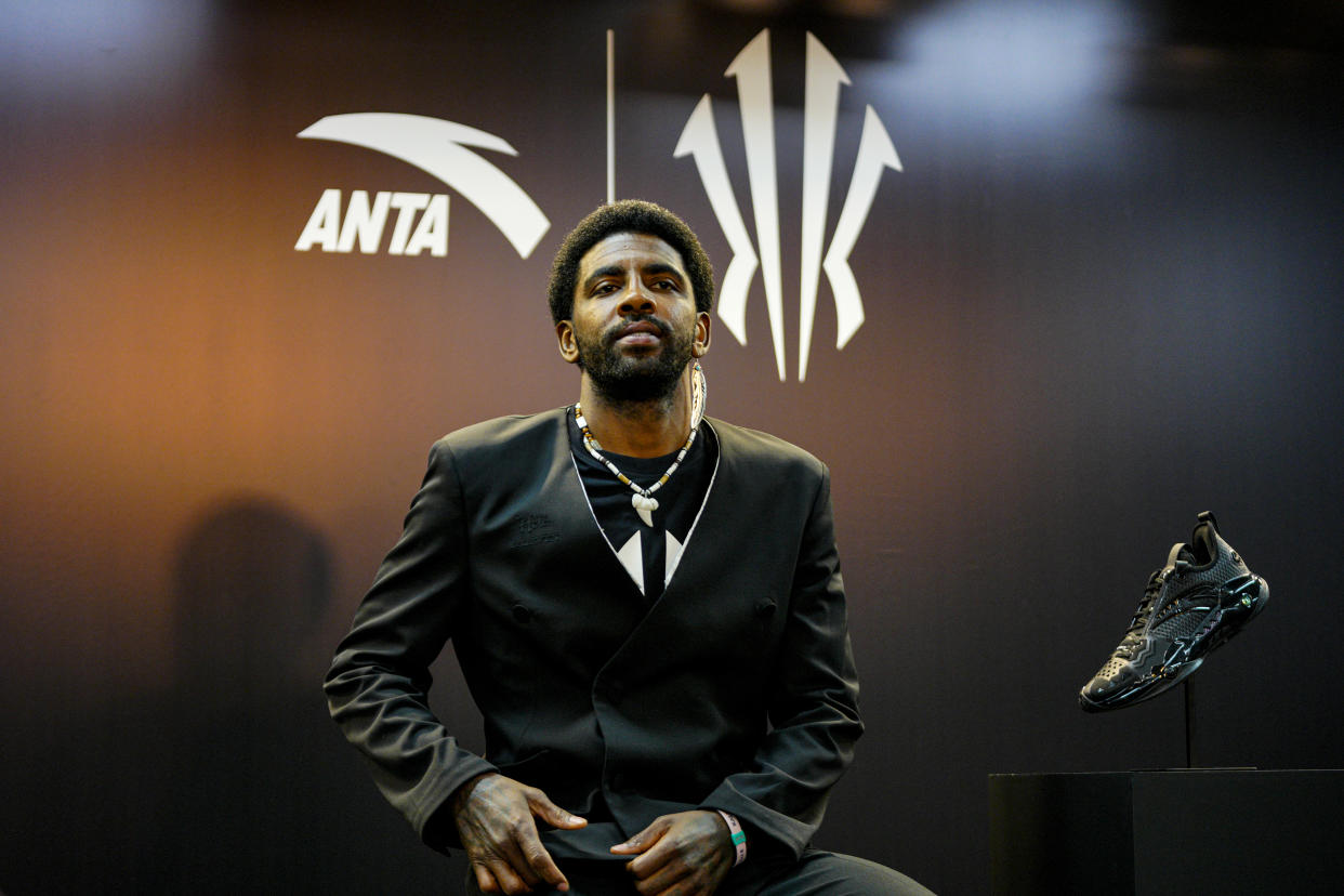 Kyrie Irving, seen here in Shanghai in September, signed a deal with ANTA earlier this year that made him the company’s chief creative officer.
