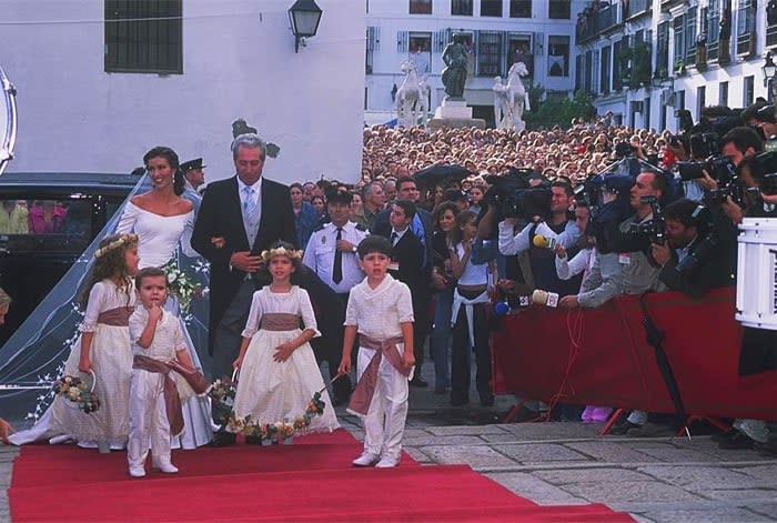 El espectacular vestido de novia de Arancha del Sol