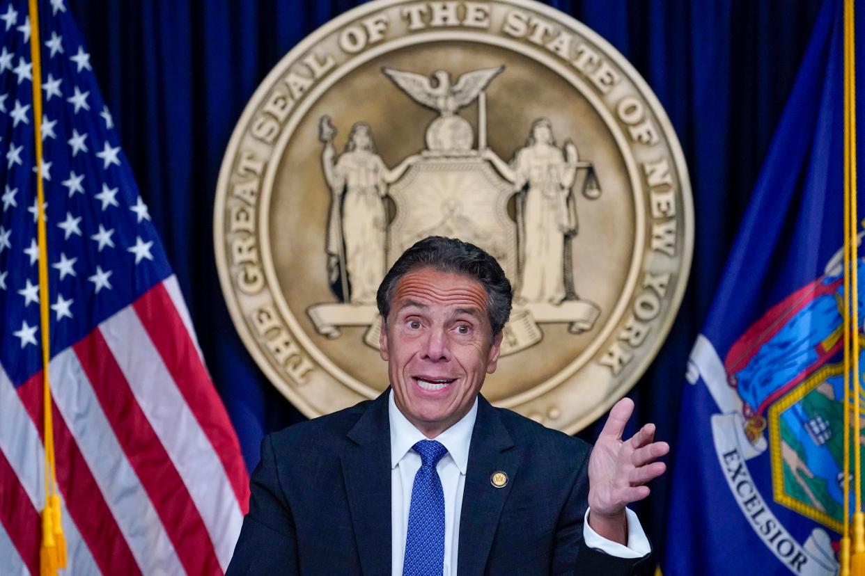 Gov. Cuomo speaks during a news conference, Wednesday, June 23, in New York. 