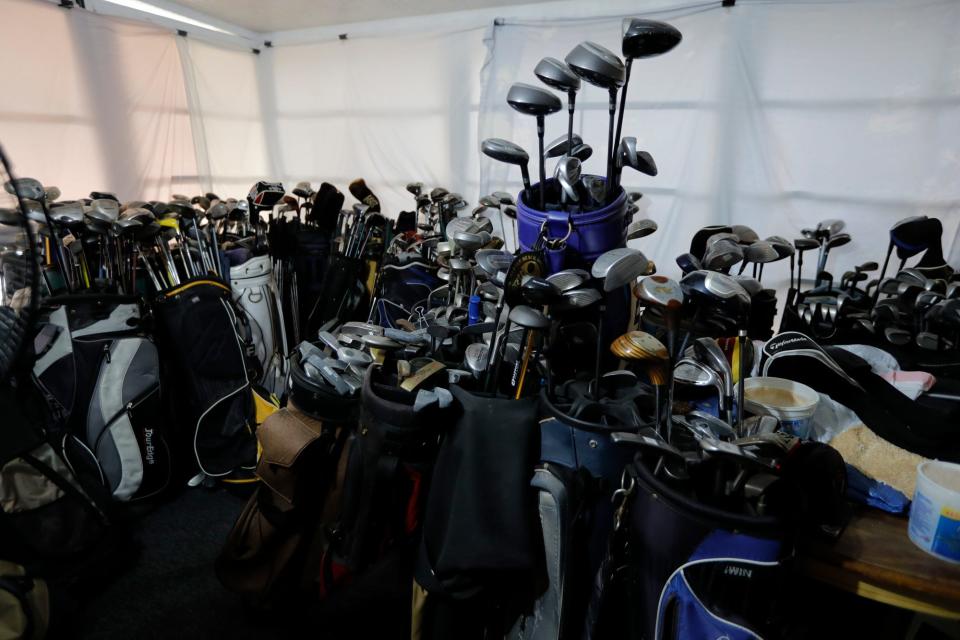 Between his double-wide trailer with 3,500 clubs and warehouses with 1,500, John Berg has amassed quite a collection.