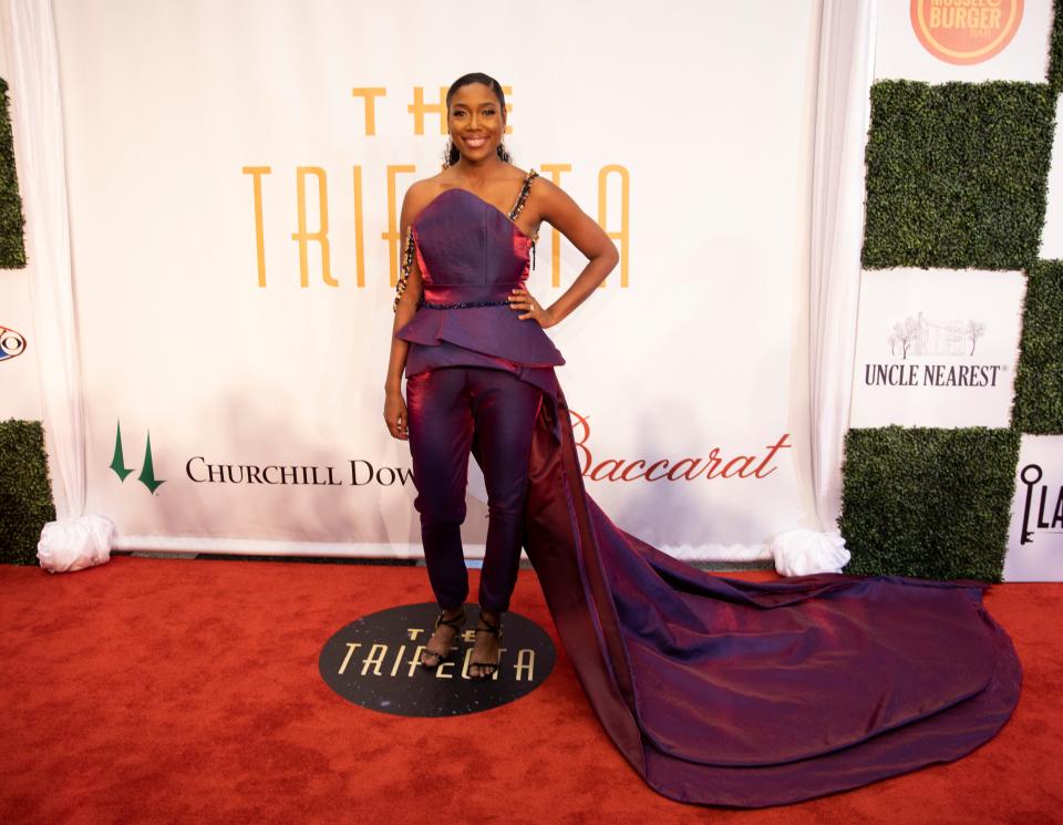 Louisville businesswoman Eden Bridgeman on the red carpet at Trifecta Gala 2019, a Kentucky Derby Eve party in Louisville. May 3, 2019.