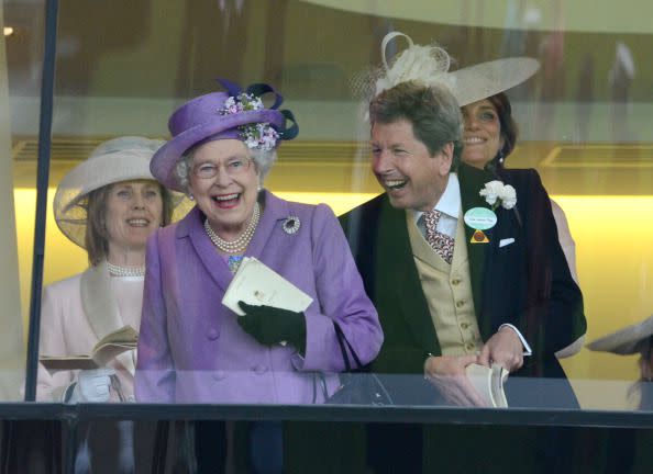 <p>With her racing advisor John Warren</p>