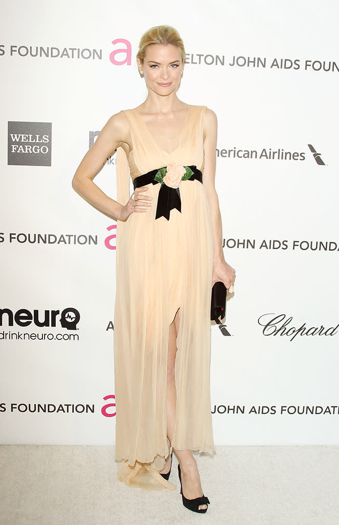 Jaime King arrives at the 21st Annual Elton John AIDS Foundation Academy Awards viewing party held at West Hollywood Park on February 24, 2013 in West Hollywood, California.