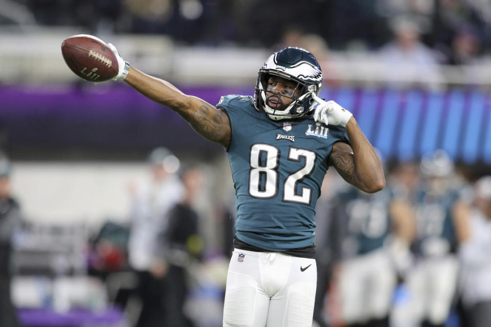 Carolina bound: The Eagles reportedly traded WR Torrey Smith to the Panthers in exchange for CB Daryl Worley. (AP)