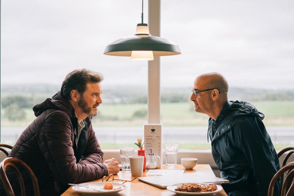 Colin Firth, left, and Stanley Tucci reunite in "Supernova" after co-starring in crime comedy "Gambit" in 2012.