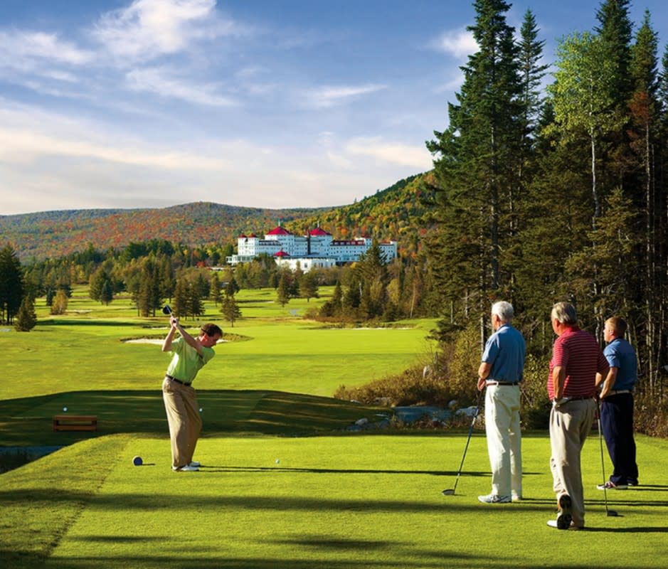 <p>The White Mountains’ Presidential Range drew Donald Ross to New England in the early 20th century, and he completed the 18-hole <a href="https://www.omnihotels.com/hotels/bretton-woods-mount-washington/golf/mount-washington-course" rel="nofollow noopener" target="_blank" data-ylk="slk:Mount Washington Course;elm:context_link;itc:0;sec:content-canvas" class="link ">Mount Washington Course</a> in 1915. Brian Silva touched the property up in 2008, restoring bunkers and golden age Ross elements. The red-roofed Omni Mount Washington Resort is a grand ole hotel evocative of a certain Wes Anderson film; for a picturesque view of it, head to straight to the 11th tee box.</p>