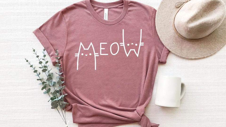 Best cat gifts: Meow t-shirt