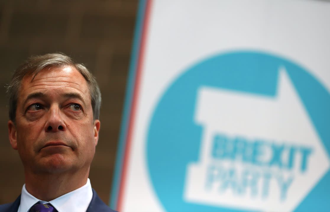 Nigel Farage has unveiled a raft of new candidates for the Brexit Party (Getty)