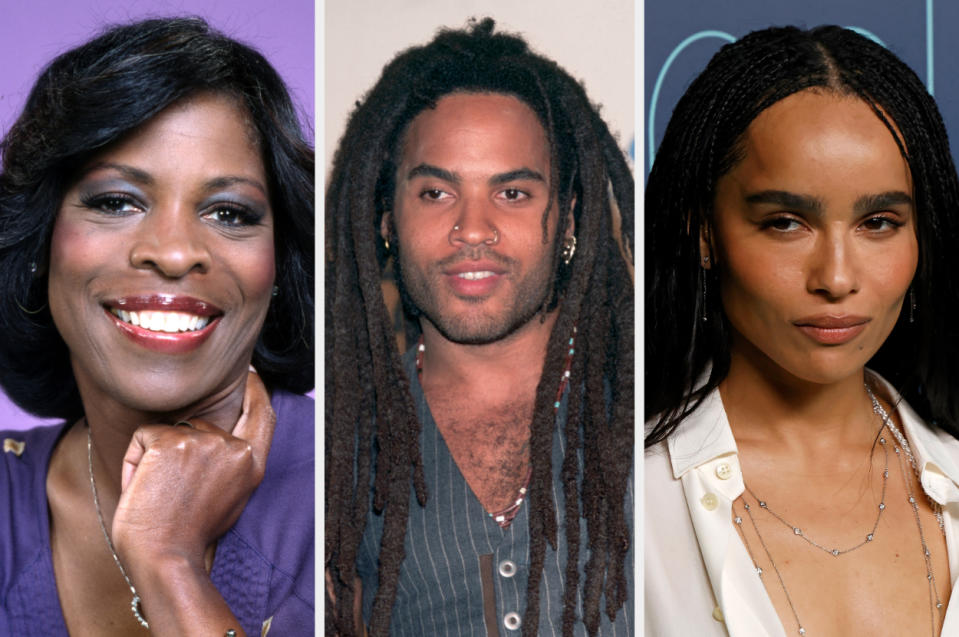 Roxie Roker, Lenny Kravitz, and Zoë Kravitz