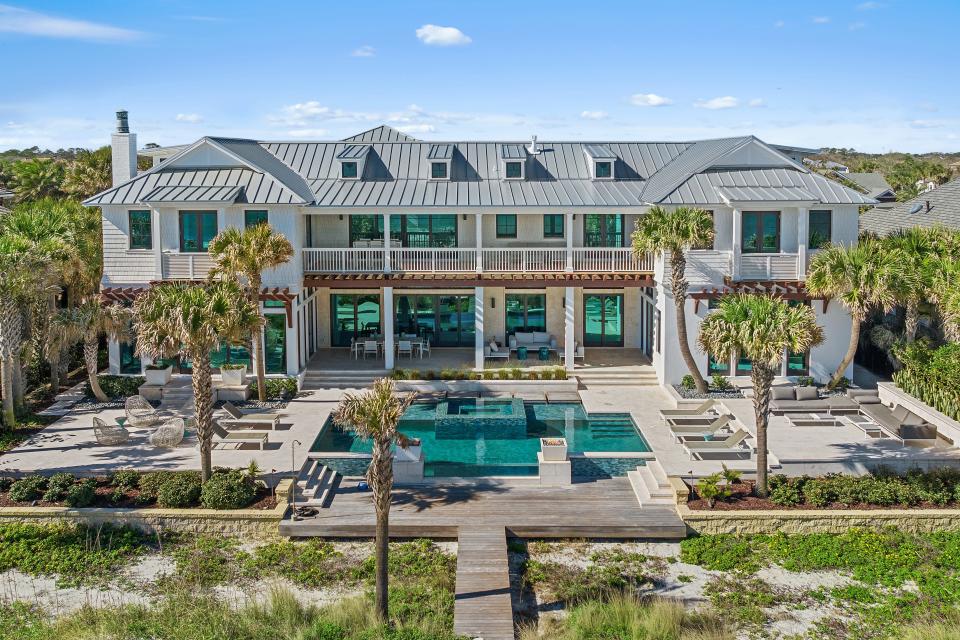 This two-story West Indies-style luxury home at 349 Ponte Vedra Blvd. is the latest in a string of high-end real estate sales on the First Coast. Spanning more than 8,000 square feet, the five-bedroom, 6.5-bath home sold for $22 million on Jan. 31, breaking previous area price records.