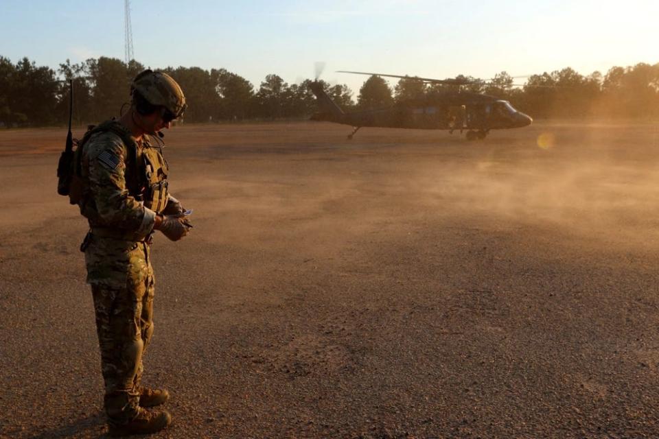 Rangers from the 75th Ranger Regiment conduct training at Fort Benning, Ga., on May 5, 2015.