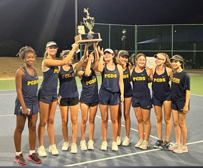 The Phoenix Country Day girls high school tennis team won the AIA Division III tennis championship on Saturday, May 6, 2023.