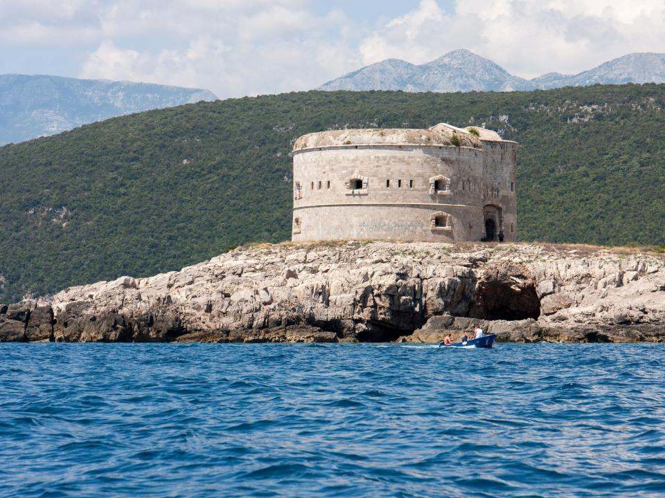 A view of the fortress on Mamula Island.