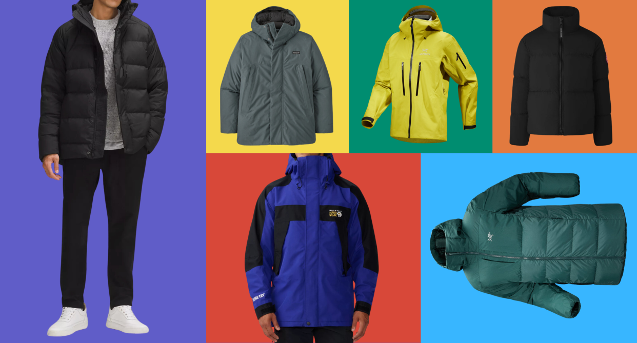 men's winter coats, best men's winter jackets for extreme cold, Best men's winter jackets in 2024 (Photos via Lululemon, Arc'teryx, Patagonia, Canada Goose & Mountain Hardware)