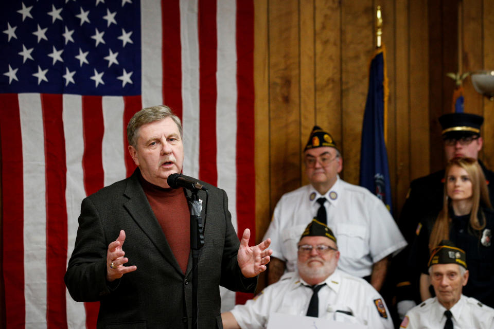 Republican Rick Saccone speaks during a campaign event in Elizabeth Township, Pennsylvania, on Monday, March 12, 2018. (Photo: Brendan McDermid / Reuters)