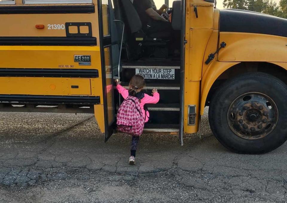 Craig Dykeman said his daughter, Keva, rides the bus 80 minutes each way to get to the K-12 Cambridge-Narrows school. 