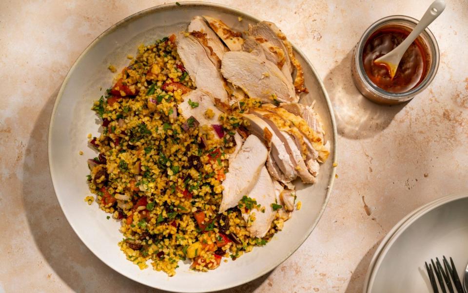 Chicken and bulgar wheat salad