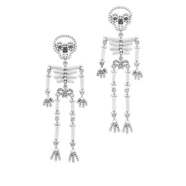 BAUBLEBAR Grim Halloween Skeleton Dangle Earrings