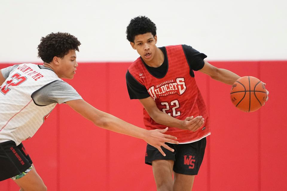 Westerville South junior Kruz McClure, shown here during a Jan. 8 practice, was one of nine finalists for Mr. Basketball.