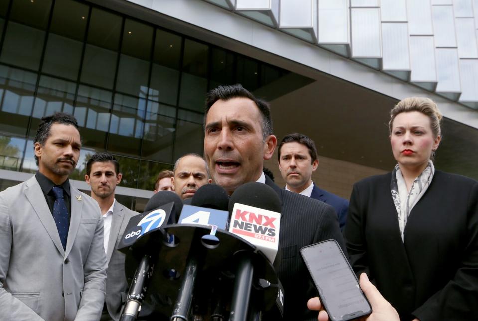 U.S. Atty. Martin Estrada addresses reporters after conviction of Mark Ridley-Thomas.