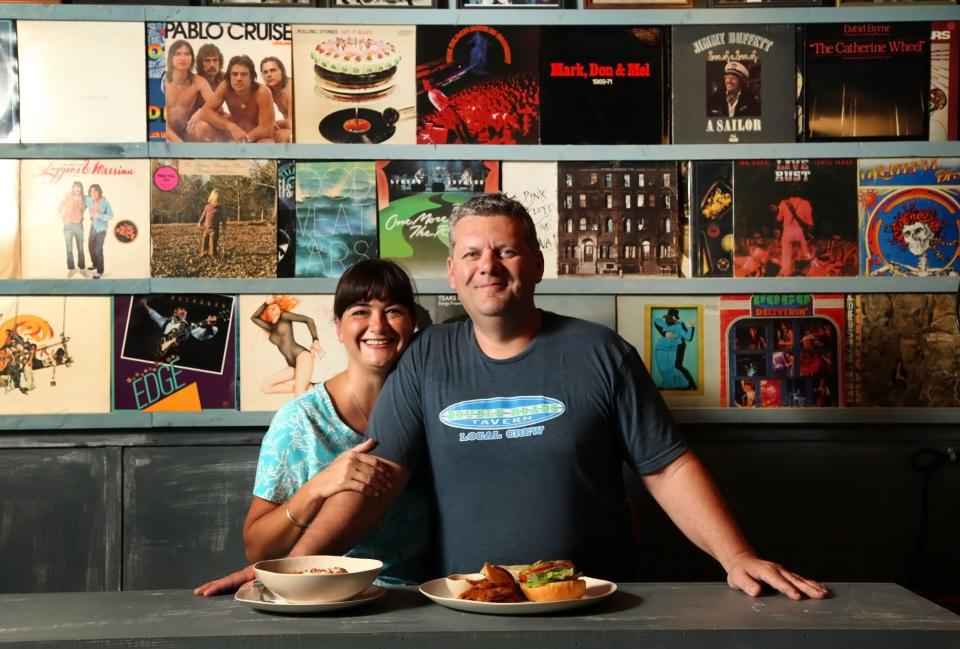 Vince Flora opened Double Roads Tavern with his wife Kelly Flora in may 2014.