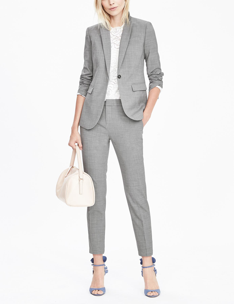 <p>But if bold colors and playful prints aren't your thing, a nice alternative to black is a chic shade of gray. </p> <p><strong>Shop the look:</strong> Banana Republic blazer, $198; <a rel="nofollow noopener" href="http://www.anrdoezrs.net/links/7799179/type/dlg/sid/ISFasPantsuitsACKIoct/http://bananarepublic.gap.com/browse/product.do?cid=1052541&vid=1&pid=258259002" target="_blank" data-ylk="slk:bananarepublic.com;elm:context_link;itc:0;sec:content-canvas" class="link ">bananarepublic.com</a>. Banana Republic pants, $98; <a rel="nofollow noopener" href="http://www.anrdoezrs.net/links/7799179/type/dlg/sid/ISFasPantsuitsACKIoct/http://bananarepublic.gap.com/browse/product.do?cid=1052541&vid=1&pid=257643002" target="_blank" data-ylk="slk:bananarepublic.com;elm:context_link;itc:0;sec:content-canvas" class="link ">bananarepublic.com</a>.</p>